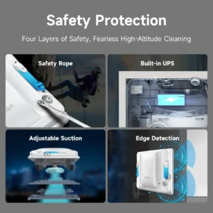 W7 Smart Robotic Window Cleaner Ultrasonic 2-Way Spray Voice Assistant Automatic Glass Cleaner Electric Window Household - Image 3