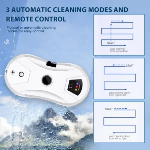 Fully Automatic Robot Window Cleaner 5600pa Suction Smart Water Spray 750mAh Battery for All Smooth Glass Surfaces - Image 6
