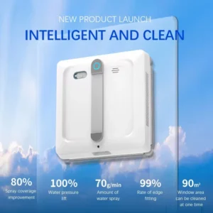 OEM Wholesale Window Cleaning Robot 2 Roller Brushes 6-way 9KPa Water Pump  for Household with App Control Voice Prompts