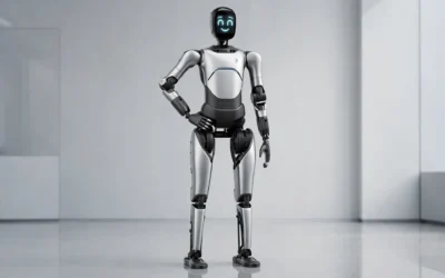 Agibot A2 style humanoid robot, full body studio photo