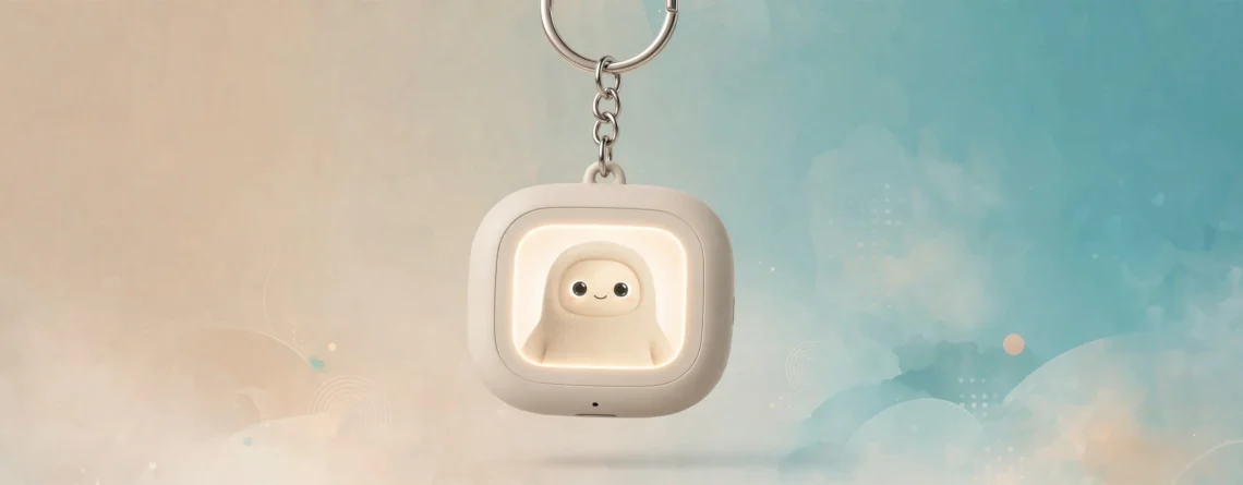 Meta Muse Charm AI companion keychain device illustration