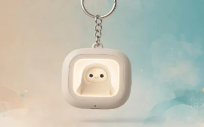 Meta Muse Charm AI companion keychain device illustration