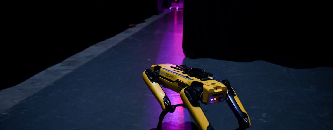 Boston Dynamics Spot robot backstage at Web Summit 2019