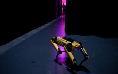 Boston Dynamics Spot robot backstage at Web Summit 2019